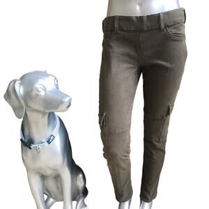 Hudson Military Cargo Skinny Pull on Green Jeans Women’s Size 29